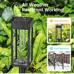 8 Pack Outdoor Solar Pathway Lights  Cold White For Garden Driveway Landscpe Decoration  IP65 Waterproof