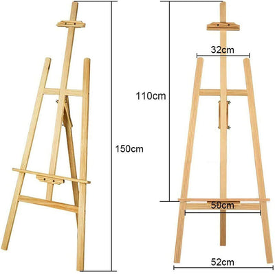 Easels, Large, Easel, Wood Easel, Studio Easel, Pine Standing Easel