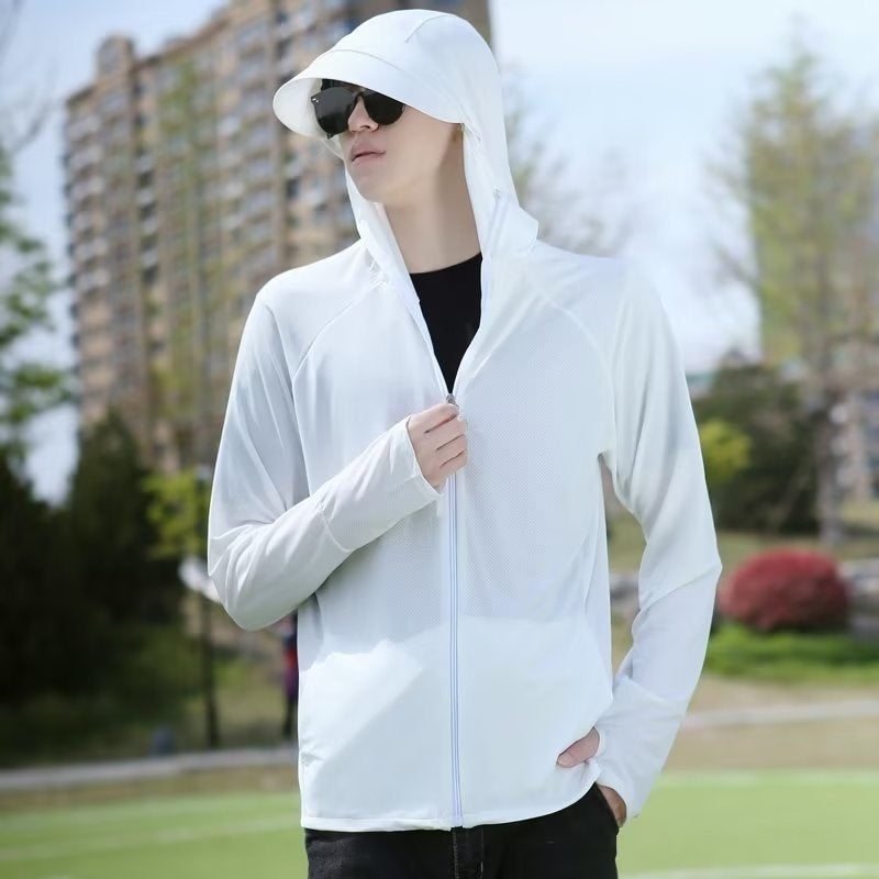 Men's Summer UV-proof Breathable Outdoor Fishing Clothes Cycling Sun-protective Clothing Lightweight