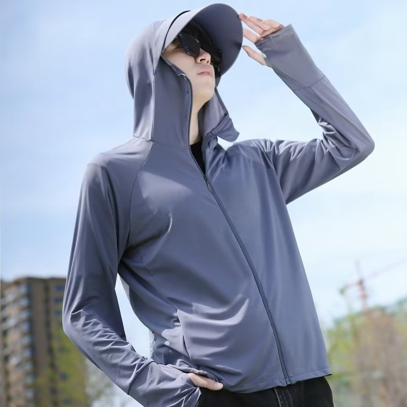 Men's Summer UV-proof Breathable Outdoor Fishing Clothes Cycling Sun-protective Clothing Lightweight