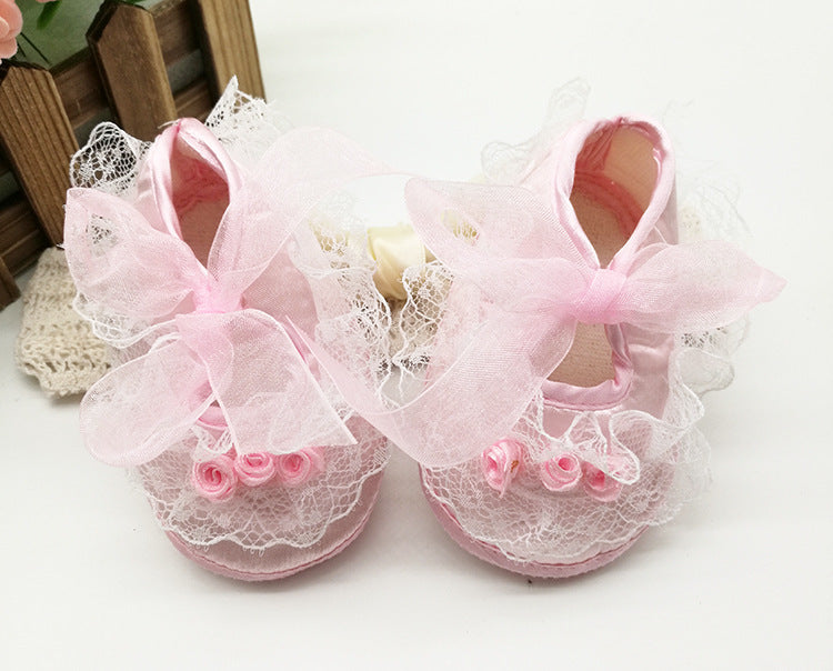 Manufacturers selling Taobao explosion of baby shoes toddler shoes soft bottom shoes spring slip baby shoes lace princess shoes