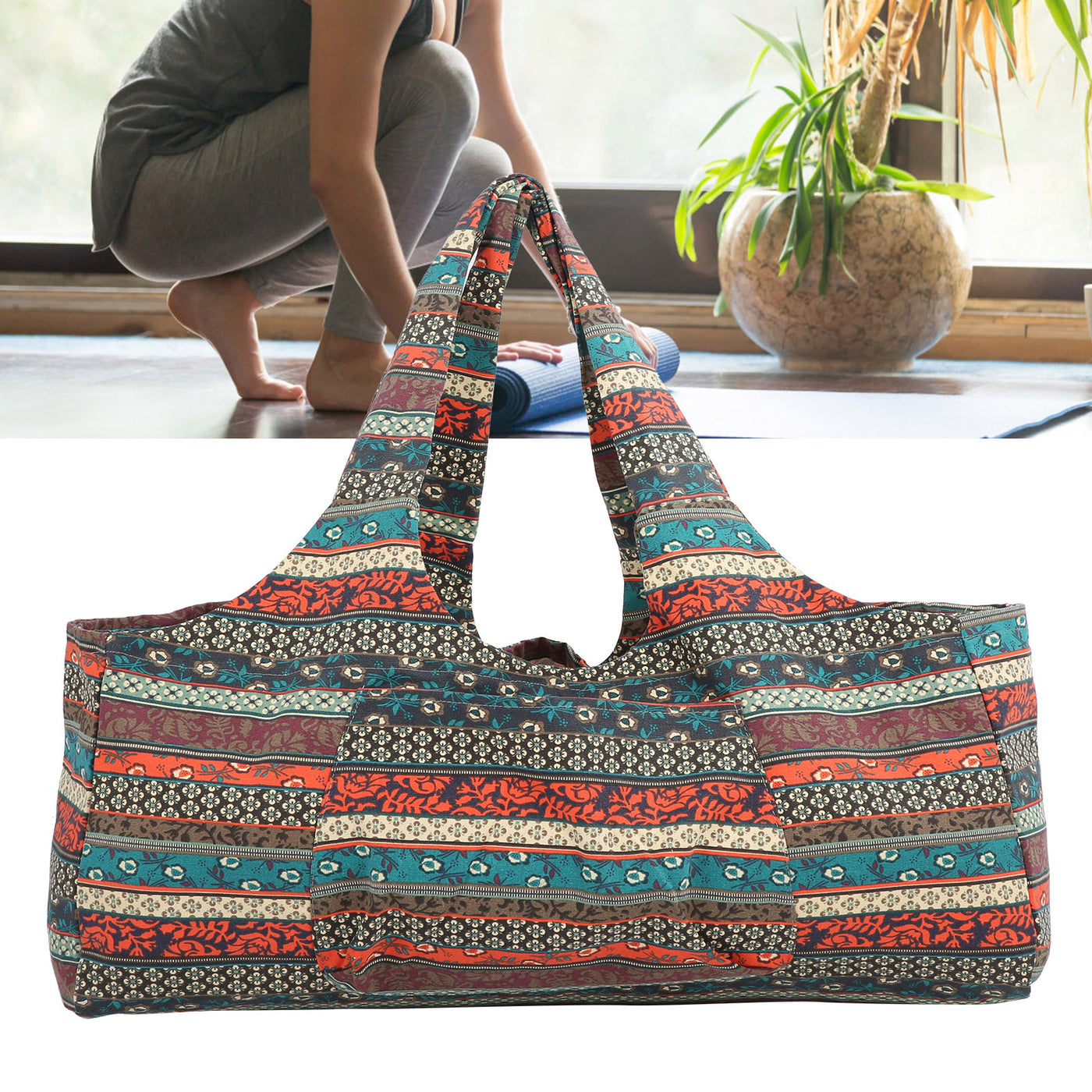 Breathable Oversized Ethnic Style Yoga Package Luggage Bag Fitness Clothing Travel