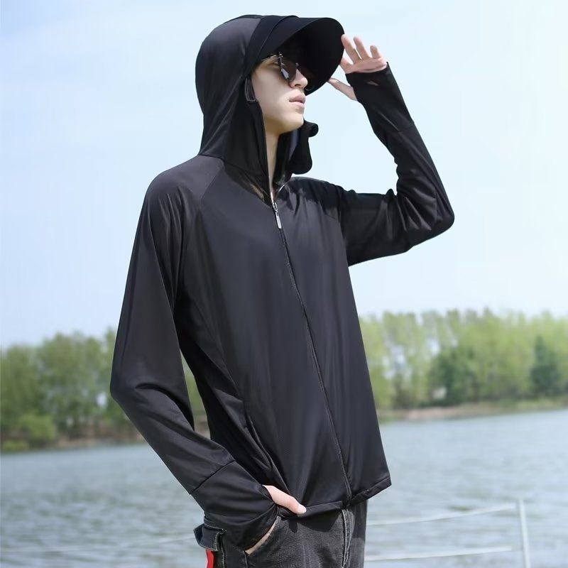 Men's Summer UV-proof Breathable Outdoor Fishing Clothes Cycling Sun-protective Clothing Lightweight