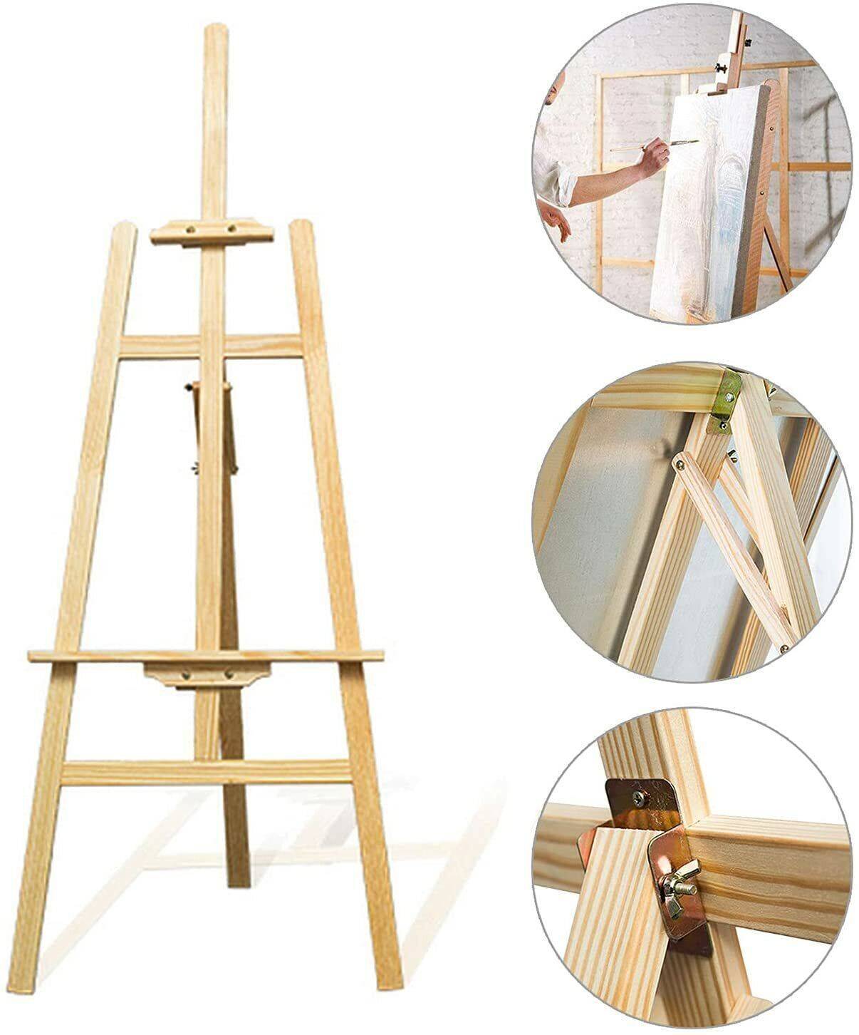 Easels, Large, Easel, Wood Easel, Studio Easel, Pine Standing Easel