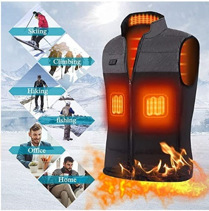 Men's Casual Vest Charging Heating USB Interface Intelligent Constant Temperature