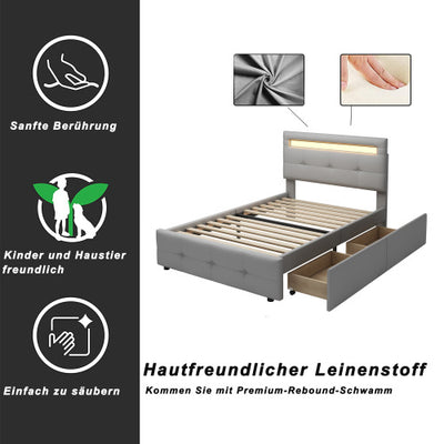 Bettwasche Gepolstertes Flaches Jugendzimmerbett