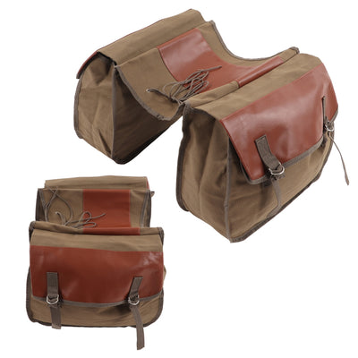 Portable Bicycle Rear Seat Trunk Bag Large Capacity Mountain Bike Tail Bag for CyclingKhaki