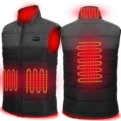 Men's Casual Vest Charging Heating USB Interface Intelligent Constant Temperature