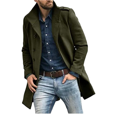 European Style Woolen Men's Coat Autumn And Winter New Thickened Coat