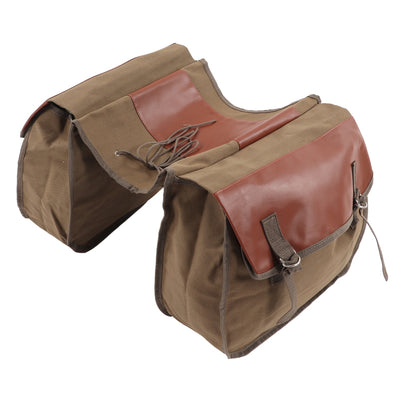 Portable Bicycle Rear Seat Trunk Bag Large Capacity Mountain Bike Tail Bag for CyclingKhaki